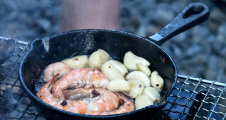 バーベキューで作るアヒージョ